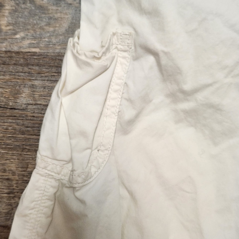 Calvin Klein Jeans Womens White Cotton Cargo Capri Cropped Pants Size 6 - Picture 3 of 9